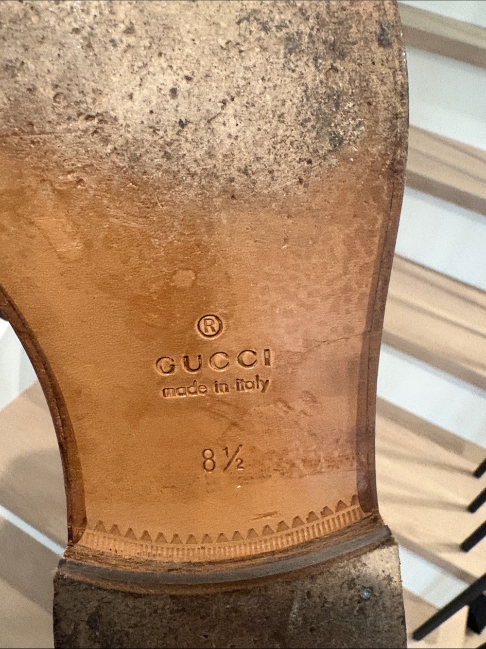 Gucci Cognac Brown Leather Wingtip Oxfords - Picture 2 of 4